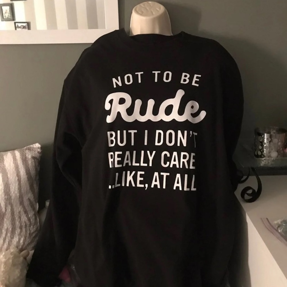 Black sweatshirt in Large woman S/M men